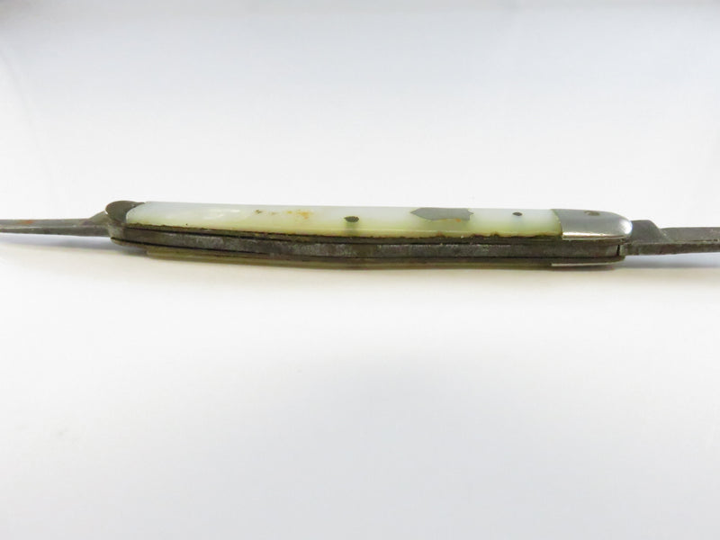 Vintage John Wanamaker Germany Pen Knife – MOP Grips – 2 Blades – Rare Collectible