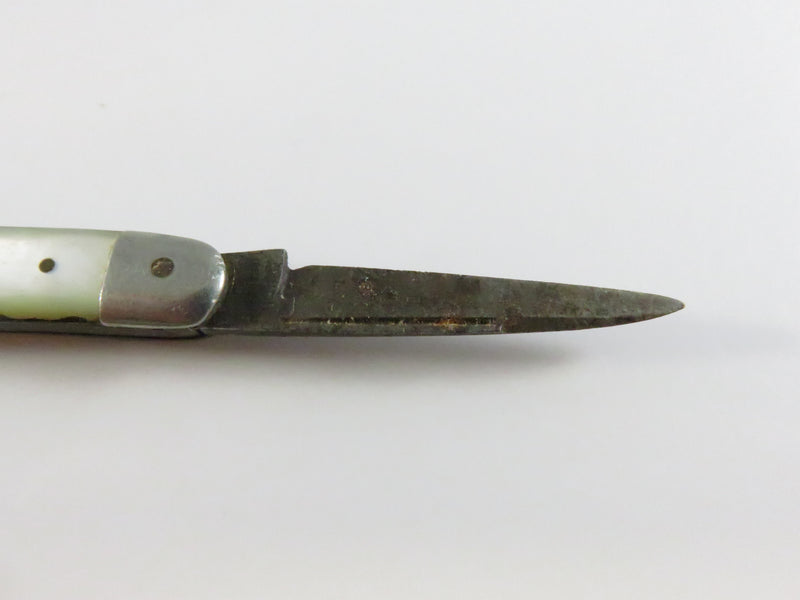 Vintage John Wanamaker Germany Pen Knife – MOP Grips – 2 Blades – Rare Collectible