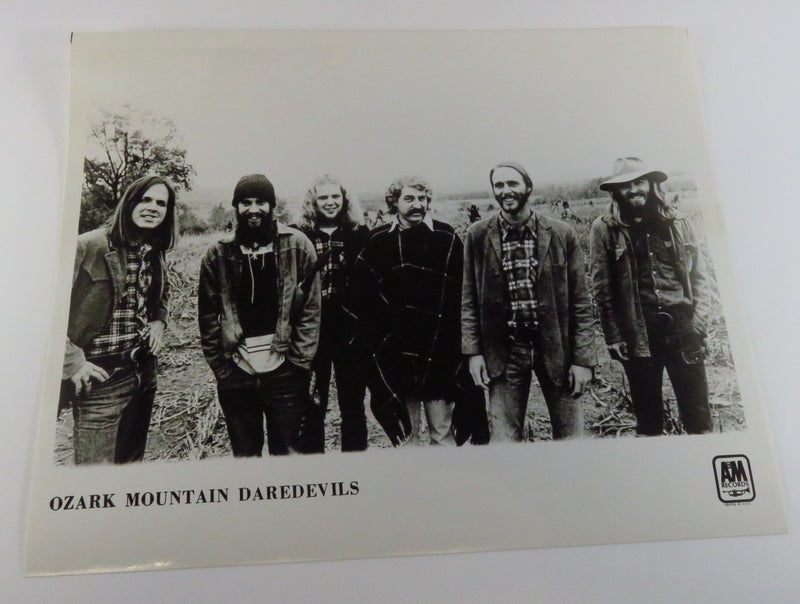 Ozark Mountain Daredevils Posing in a Farm Field 8x10 Photograph A&M Records