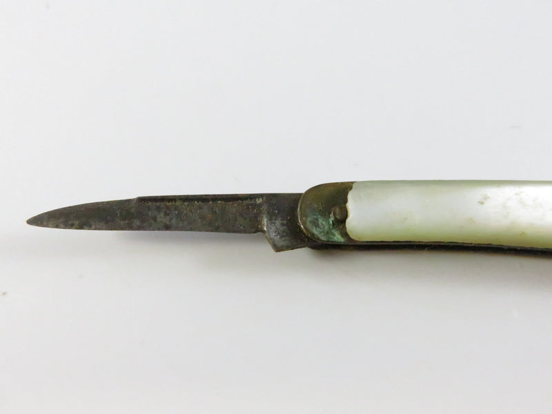 Vintage John Wanamaker Germany Pen Knife – MOP Grips – 2 Blades – Rare Collectible