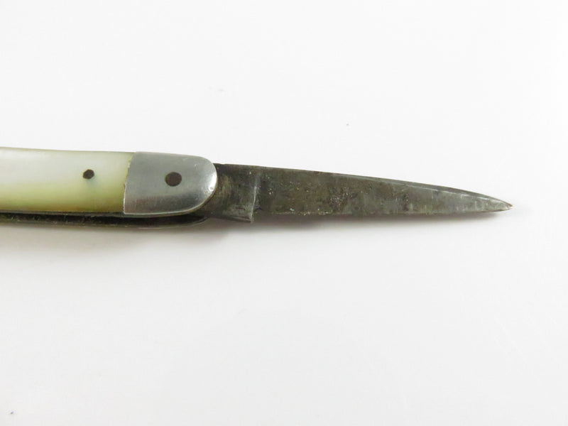 Vintage John Wanamaker Germany Pen Knife – MOP Grips – 2 Blades – Rare Collectible