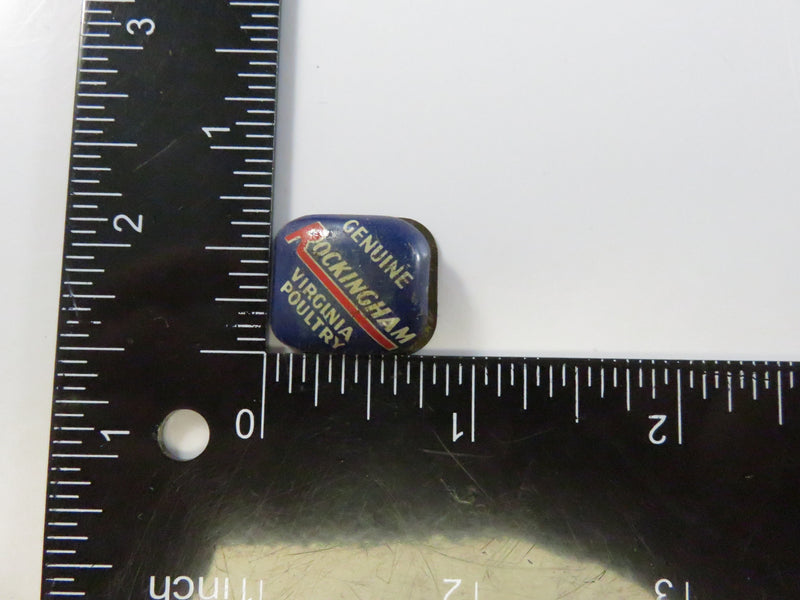 Rockingham Poultry Virginia Advertising Pinback and Lapel Pin – 1948 Stoffel Seals Corp.