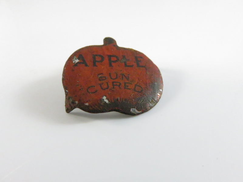 Antique Apple Sun Cured Tobacco Tin Tag Advertising Collectible