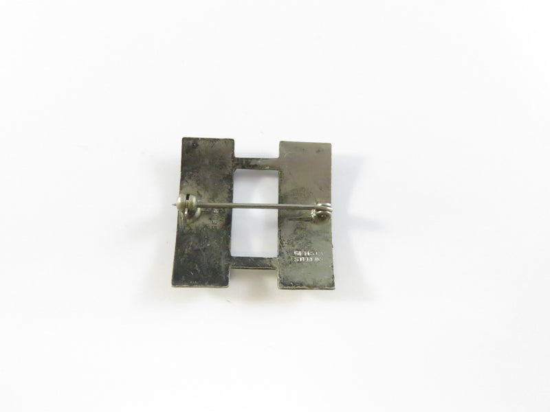 Vintage WWII Era Captain Rank Badge Sterling Silver Pinback and Lapel Pin GEMS Co NY