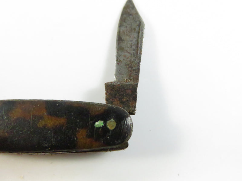 Antique Miniature Fob Pen Knife with Celluloid Grips and Single Blade