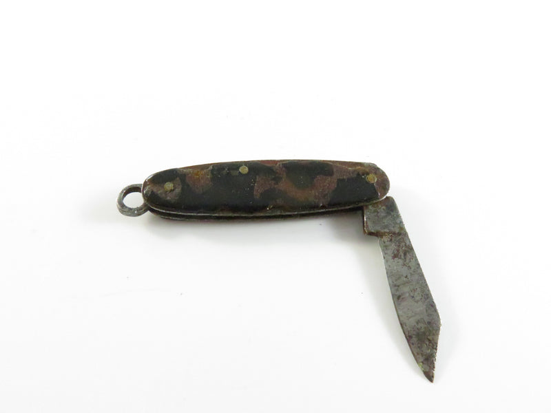 Antique Miniature Fob Pen Knife with Celluloid Grips and Single Blade