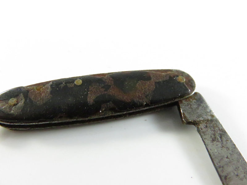 Antique Miniature Fob Pen Knife with Celluloid Grips and Single Blade