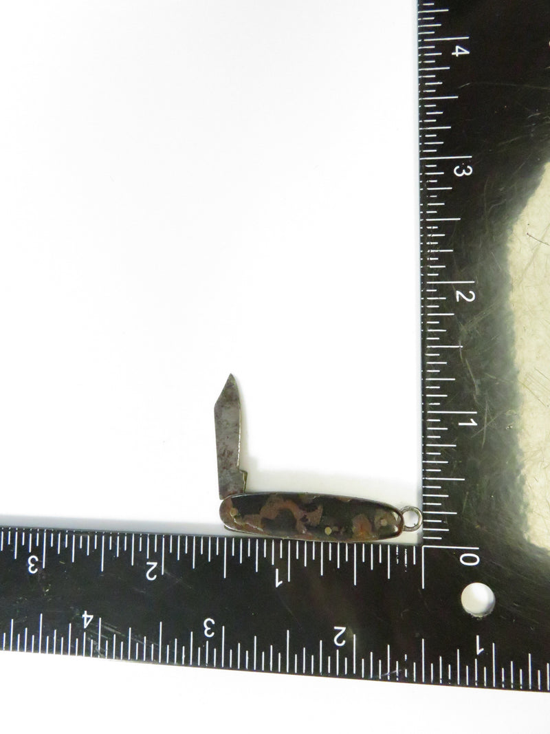Antique Miniature Fob Pen Knife with Celluloid Grips and Single Blade