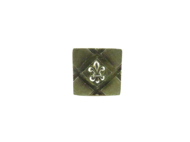 Vintage Swank Pinback and Lapel Pin – Fleur-de-Lis Tie Tack Sterling Front