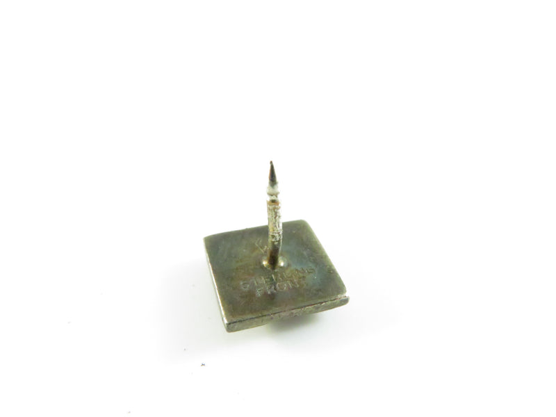 Vintage Swank Pinback and Lapel Pin – Fleur-de-Lis Tie Tack Sterling Front