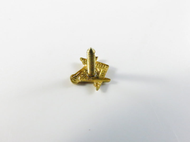 Vintage Masonic Freemason Screw Back Pin Gold Tone Blue Enamel Lapel Collar