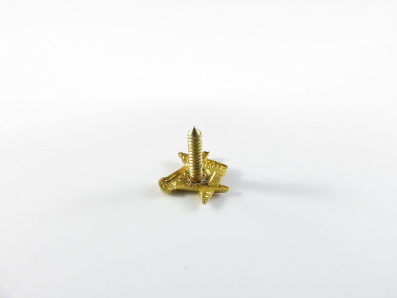 Vintage Masonic Freemason Screw Back Pin Gold Tone Blue Enamel Lapel Collar