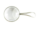 Antique American Optical Folding Magnifying Glass AO Marked Pat. 6-1-15 — Silver — front view