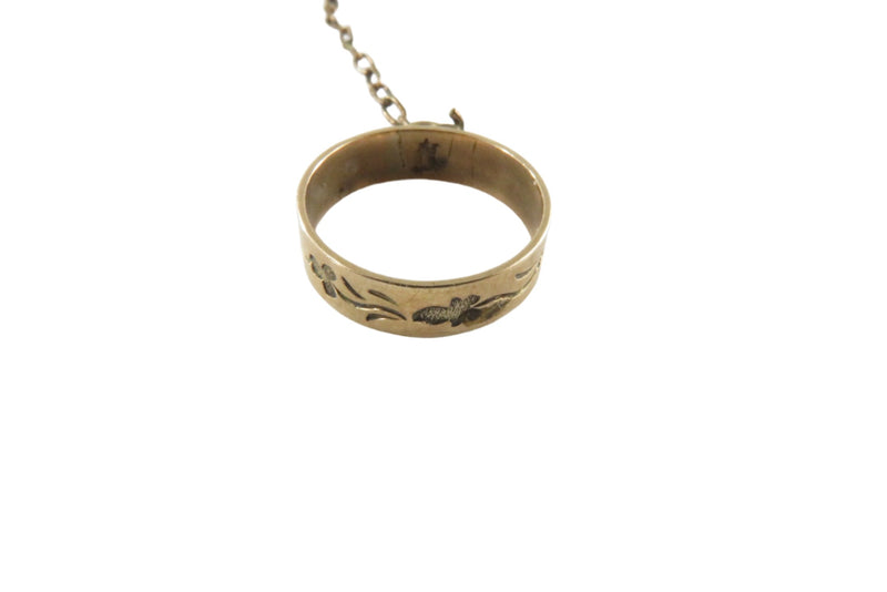Antique 1898 Children's Slave Ring 4 3/4" Bracelet 11.77mm ID Ring x 3.57mm Deeo