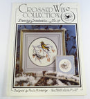Evening Grosbeaks No. 19 Crossed Wing Collection Cross Stitch Pattern — front view