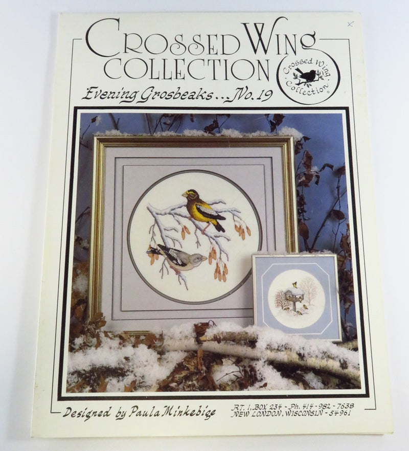 Evening Grosbeaks No. 19 Crossed Wing Collection Cross Stitch Pattern