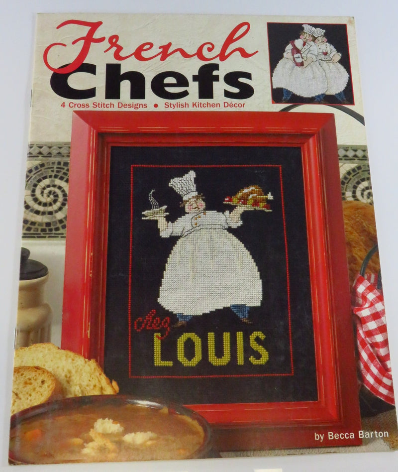 French Chefs 4 Cross Stitch Designs by Becca Barton Leisure Arts