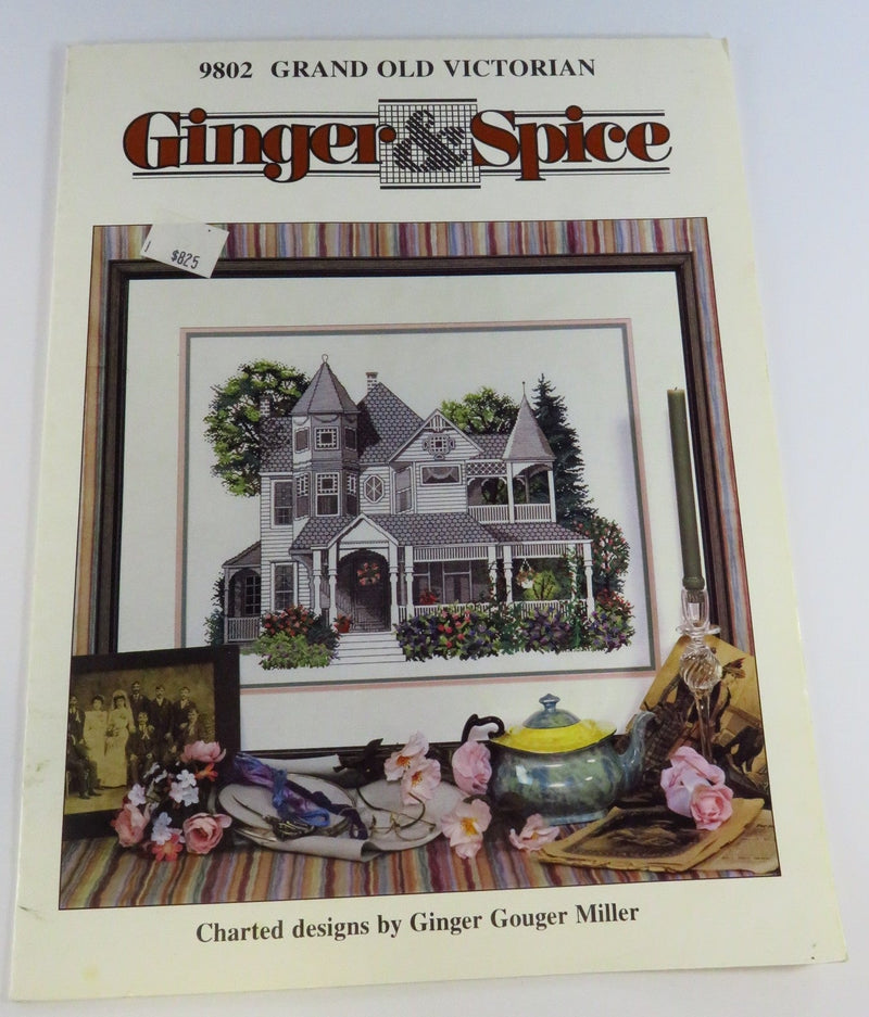 9802 Grand Old Victorian House Ginger & Spice Cross Stitch — front view