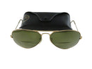 Ray-Ban RB3025 Aviator Sunglasses L0205 Gold Metal 58-14-3N Vintage with Case — Gold — front view