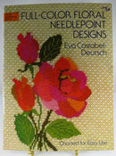 1976 Full-Color Floral Needlepoint Designs Eva Costabel-Deutsch Dover Needlework — front view