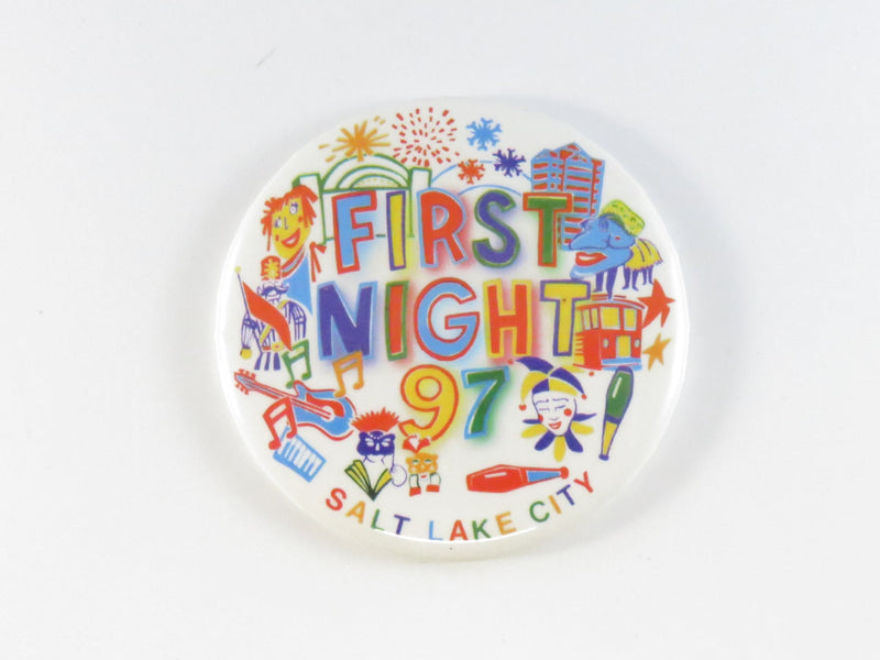 First Night 1997 Salt Lake City Vintage Pinback Button
