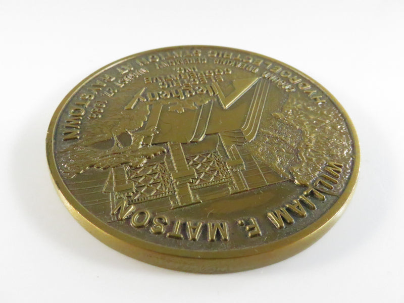 Vintage 1986 Allegany Electric Cooperative hydroelectric station groundbreaking medal 3"