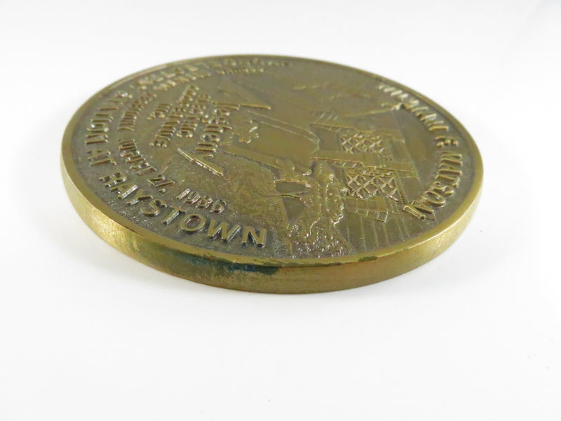Vintage 1986 Allegany Electric Cooperative hydroelectric station groundbreaking medal 3"