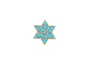 Vintage Sterling Silver Star of David Crushed Turquoise 70"s Pendant — Jewelry & Watches:Fine Jewelry:Fine Necklaces & Pendan