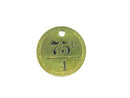 Vintage Brass Token 75¢ / 4 Round Exonumia Fractional Trade Coin Collectible Token 1 1/8" — front view