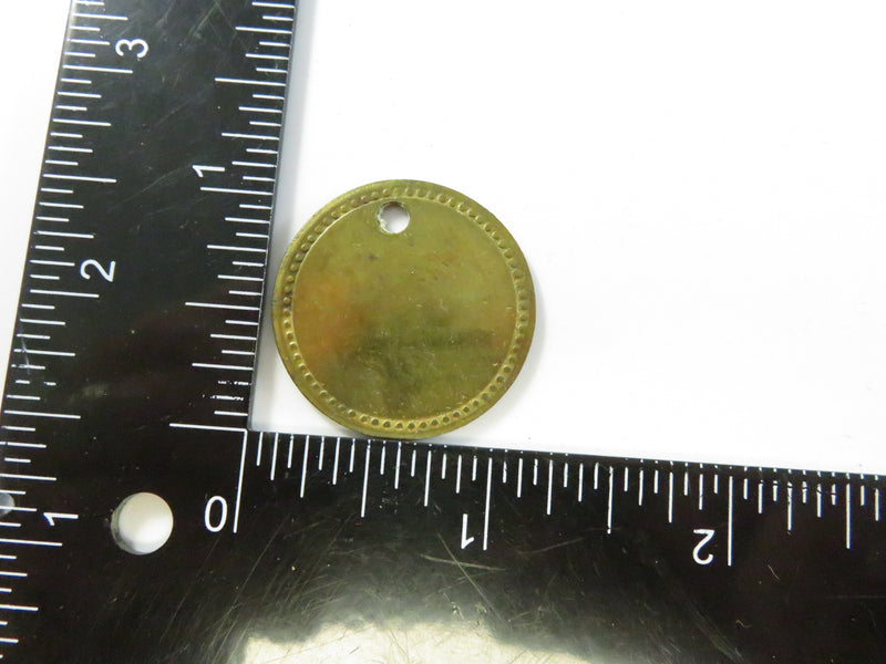 Vintage Brass Token 75¢ / 4 Round Exonumia Fractional Trade Coin Collectible Token 1 1/8"
