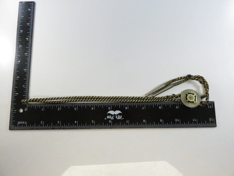 Vintage Knights Templar Cross Bolo Tie with Enamel and Metal Tips