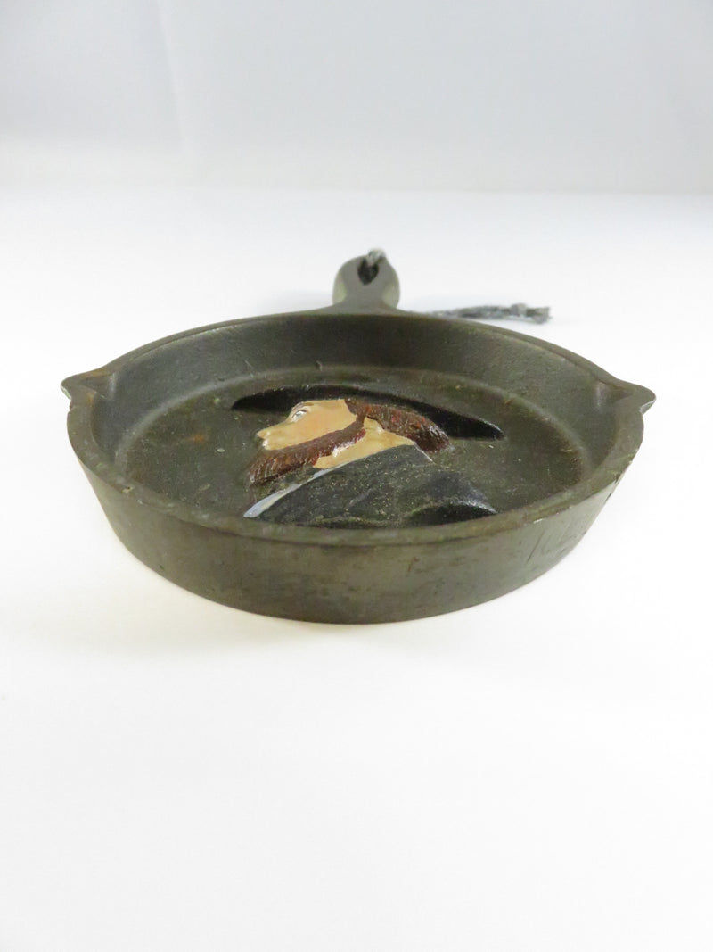 Vintage Painted Pilgrim Cast Iron Mini Skillet Ashtray – USA Made
