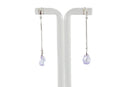 Pre-Owned Violet Faceted CZ Sterling Chain Dangle Post Earrings 1 3/4" Drop — Jewelry & Watches:Vintage & Antique Jewelry:Fin