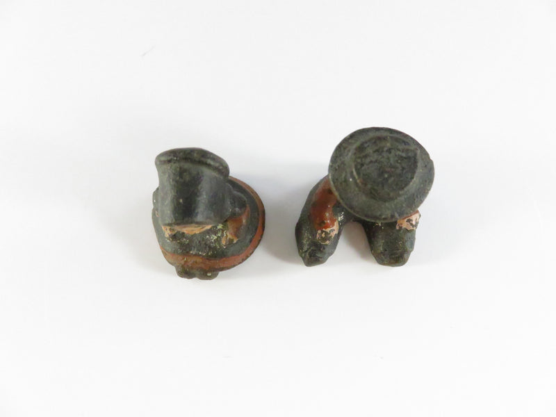 Vintage Cast Iron Amish Children Figurines – Pair, Hand-Painted, Mid-20th C.