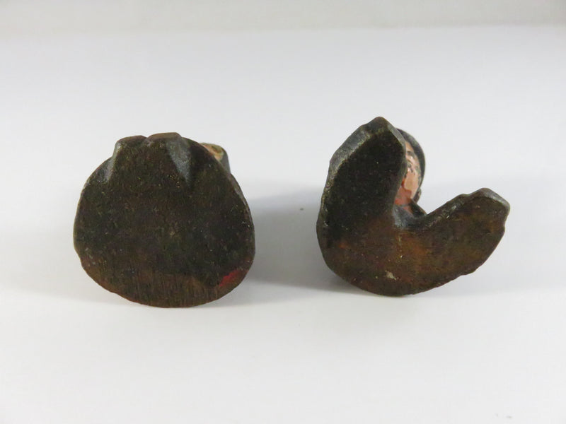 Vintage Cast Iron Amish Children Figurines – Pair, Hand-Painted, Mid-20th C.