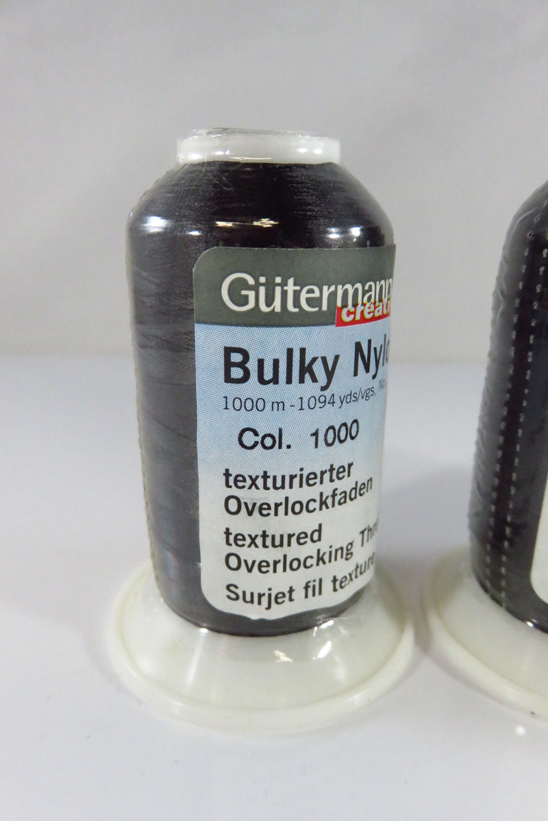 Gutermann Bulky Nylon Overlocking Thread 3 Color 6 Spool Lot 1000, 1005, 1050