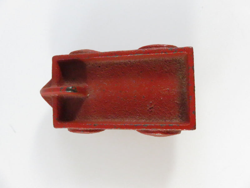 Vintage Cast Iron Amish Children in Red Wagon – Miniature Folk Art Figural Set