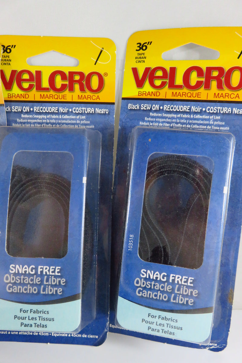 Sew On Velcro Job Lot 1 Roll 1" Black 330 & 5 x 3/4" x 36" 1 x 3/4 x 30"
