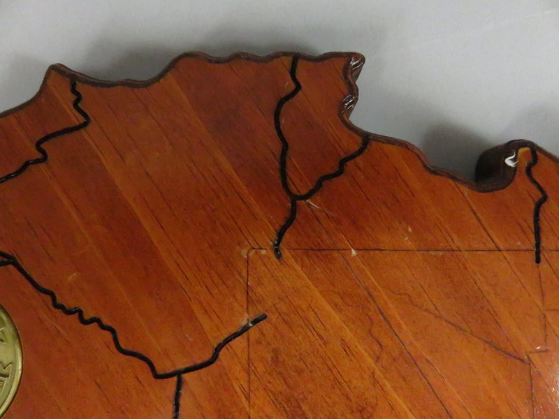 3rd Special Forces Group (Airborne) coin on Africa-map wood plaque, “Desert Rats • Caribs • Bushmen”