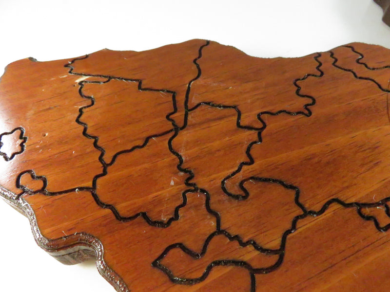 3rd Special Forces Group (Airborne) coin on Africa-map wood plaque, “Desert Rats • Caribs • Bushmen”
