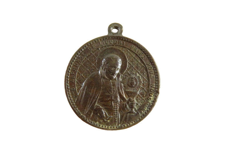 19th Century Our Lady Of Perpetual Help Saint Alphonse Liguori French Medal