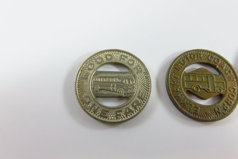 Tampa Transit Line's Elkhart Motor Coach Corp Wilkes-Barre Transit Tokens