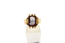 10K Rose Gold Carved Carnelian Cameo Ring