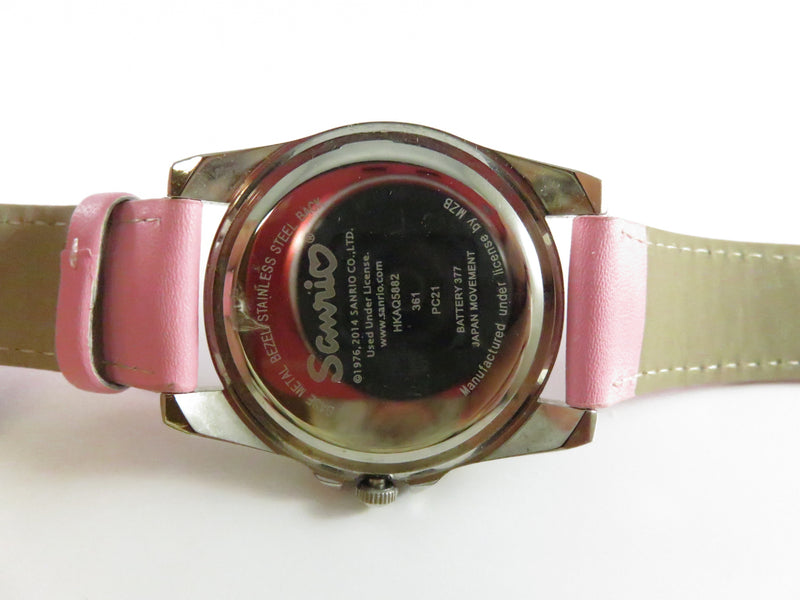 Hello Kitty Sanrio SIL-3419 Rhinestone Bezel Quartz Watch with Case