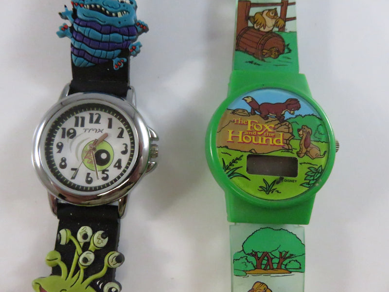 Timex TMX Monster Analog Watch + Disney The Fox and the Hound Digital Watch Lot