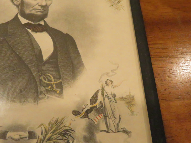 Abraham Lincoln 1864 Colored Engraving by J.C. Buttre after Mathew Brady