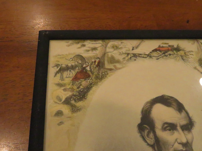 Abraham Lincoln 1864 Colored Engraving by J.C. Buttre after Mathew Brady