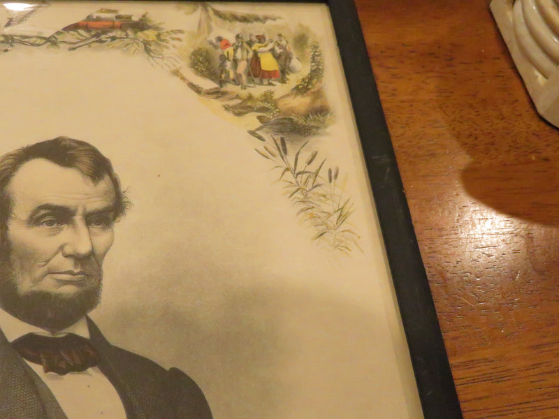Abraham Lincoln 1864 Colored Engraving by J.C. Buttre after Mathew Brady