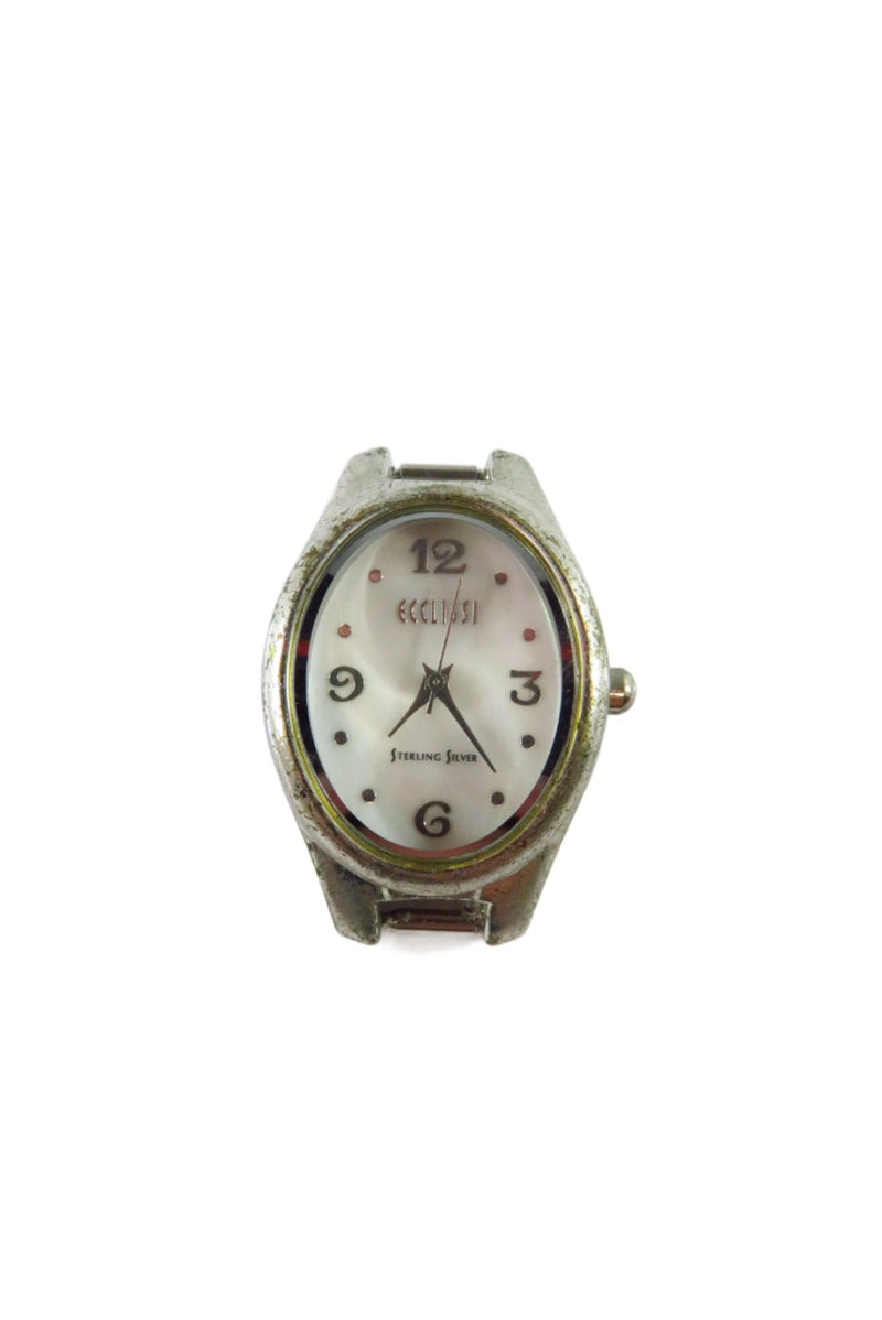 Ecclissi Sterling Silver Wrist Watch Shell Type Dial Quartz Watch No Strap Pitti