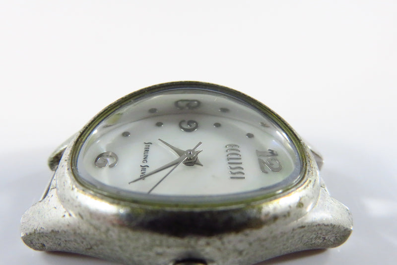 Ecclissi Sterling Silver Wrist Watch Shell Type Dial Quartz Watch No Strap Pitti